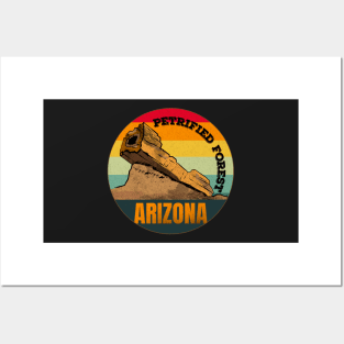 Retro Petrified forest national park Posters and Art